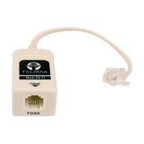 Filtro ADSL Telmax F2-T1 para Eliminar Ruídos na Linha Telefônica com Conexão RJ11 Bege