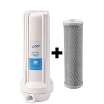 Filtro Agua Bbi 9 3/4 Ponto Uso Pou 230 Carvão Ativado + Refil Extra - Remove Cloro