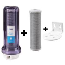 Filtro Agua Pou Carvão Ativado Bbi 230 Tr + Refil + Suporte