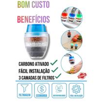 Filtro Agua Torneira Cozinha Arejador 3 Filtros Carbono Ativado Economico e Duravel Filtro Agua Torneira Cozinha Arejador 3 Filtros Carbono Ativado Economico e Duravel