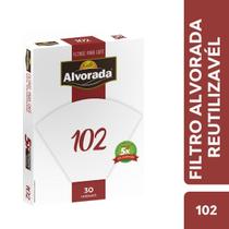 Filtro Alvorada 102, reutilizável 5x, Filtro para Café. 30unid