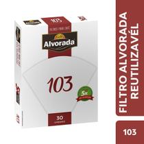 Filtro Alvorada 103, reutilizável 5x, Filtro para Café. 30unid