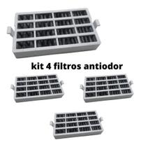 Filtro Antiodor Antibacteria Compatível Refrigerador Crm Bem Estar 4 un Branco