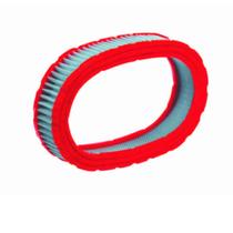 Filtro ar elemento marmita tecido branco borda vermelha (rc034vm) race chrome