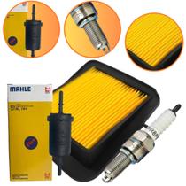 Filtro Ar Elemento + Vela Ignição CPR8EA9 + Filtro Combustível Metal Leve Titan Fan Start 150 160