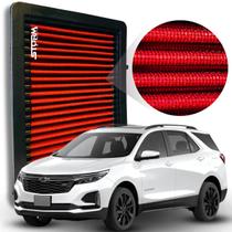 Filtro Ar Esportivo Chevrolet Equinox Motor 1.5 Turbo Ano 2020 a 2025 RS Gasolina Automatico 16v Premier Awd Lavável Reutilizável Filtro Ar Esportivo Chevrolet Equinox Motor 1.5 Turbo Ano 2020 a 2025 RS Gasolina Automatico 16v Premier Awd Lavável Reutilizável