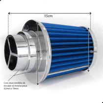 Filtro Ar Esportivo Cônico Tecido Lavável Celta 62mm Filtro Ar Esportivo Cônico Tecido Lavável Celta 62mm