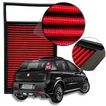 Filtro Ar Esportivo Fiat Punto Motor 1.8 16v Ano 2011 A 2016 Lavável Reutilizável inbox potencia economia Sporting Flex Blackmotion Essence Dualogic