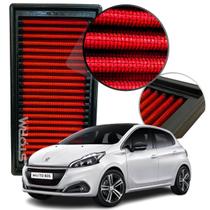 Filtro Ar Esportivo Peugeot 208 1.2 12v Flex Ano 2016 A 2020 Active Flex Pack Allure 2017 2018 2019 lavável reutilizável potencia Filtro Ar Esportivo Peugeot 208 1.2 12v Flex Ano 2016 A 2020 Active Flex Pack Allure 2017 2018 2019 lavável reutilizável potencia