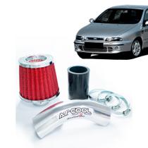 Filtro Ar Esportivo Racechrome Intake Duplo Fluxo Vermelho Fiat Marea 1.6 1.8 2.0 2.4 Todos os Anos