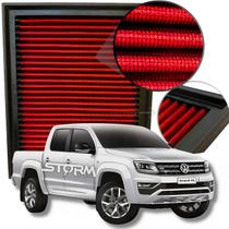 Filtro Ar esportivo Volkswagen VW Amarok motor 2.0 TurboTDI Diesel 2010 a 2020 Highline 4x4 Se S Comfortline Trendline Dupla Simples Extreme Ultimate