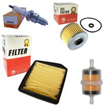 Filtro Ar + Filtro Combustível + Filtro Oleo + vela Nx 400