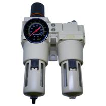 Filtro Ar Fluir 1" Lubrifil Regulador e Lubrificador V2 150 Psi com Dreno Bóia Automático