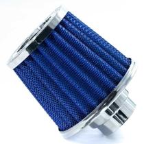Filtro ar grande duplo fluxo tela aluminio base rígida azul (rc031az) race chrome Filtro ar grande duplo fluxo tela aluminio base rígida azul (rc031az) race chrome