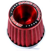 Filtro ar grande monofluxo tela aluminio base rígida vermelho (rc029vm) race chrome Filtro ar grande monofluxo tela aluminio base rígida vermelho (rc029vm) race chrome