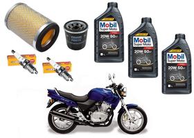 Filtro Ar Oleo Mobil 20W50 Vela Ngk Cb 500 1998 Ate 2005