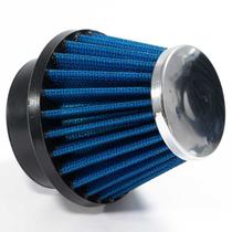 Filtro ar para moto base borracha 38mm azul (rci02az) race chrome