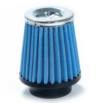 Filtro ar pequeno alto monofluxo base borracha 62mm azul (rc005az) race chrome Filtro ar pequeno alto monofluxo base borracha 62mm azul (rc005az) race chrome