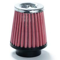 Filtro ar pequeno alto monofluxo base borracha 70mm vermelho (rc006vm) race chrome Filtro ar pequeno alto monofluxo base borracha 70mm vermelho (rc006vm) race chrome