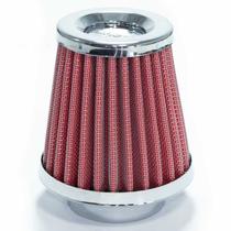 Filtro ar pequeno alto monofluxo base rígida 62mm vermelho (rc027vm) race chrome