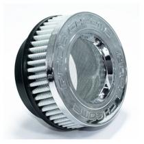 Filtro ar tela protetora duplo fluxo 100mm branca (rc016br) race chrome Filtro ar tela protetora duplo fluxo 100mm branca (rc016br) race chrome