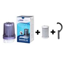 Filtro Bbi Para Chuveiro Ducha Shower Transparente + 1 Refil + Chave - Remove Cloro Anticloro