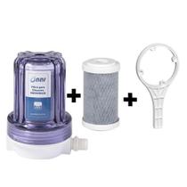 Filtro Bbi Para Chuveiro Ducha Shower Transparente + 1 Refil + Chave - Remove Cloro Anticloro