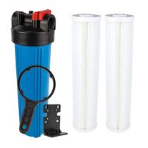 Filtro Big Blue 20'' Chave E Suporte Com 2 Refil Plissado Filtro Big Blue 20'' Chave E Suporte Com 2 Refil Plissado