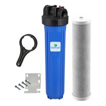 Filtro Big Blue 20" Completo com Refil Para Alta Vazão até 6000 L/h Conexão 1 1/2"