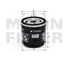 Filtro Blindado do Óleo Lubrificante W712/22 Filtro Blindado do Óleo Lubrificante W712/22