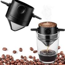 Filtro Café Aço Inox Reutilizável Portátil 12cm Filtro Café Aço Inox Reutilizável Portátil 12cm