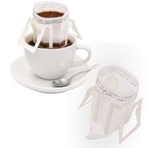 Filtro Café Individual Papel Pronto Uso Sem Cafeteira Conjunto com 50 Viagem Descartável Dose Única Filtro Café Individual Papel Pronto Uso Sem Cafeteira Conjunto com 50 Viagem Descartável Dose Única