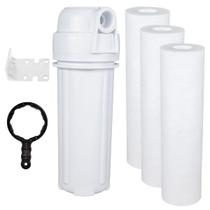 Filtro Caixa D'água Cavalete Eco Royal B&b + 3 Refis Polipropileno 5 Micra