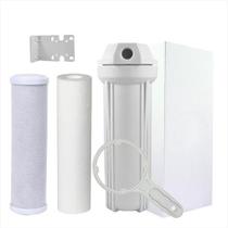 Filtro Caixa Dágua 1 Polipropileno 2 Carvão Ativado Completo Branco Filtro Caixa Dágua 1 Polipropileno 2 Carvão Ativado Completo Branco