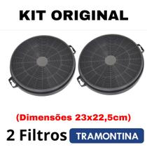Filtro Carvão Ativado Motor Coifa 23 x 22,5cm Tramontina 2 Peças