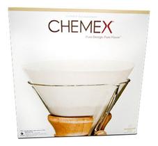 Filtro Circular Branco Pré-dobrado Chemex Com 100 Unidades