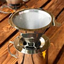 Filtro Coador De Café Aço Inox 103 Reutilizável Sem Papel Lavável Permanente Grande Linha Premium Casa Nova Decoração Filtro Coador De Café Aço Inox 103 Reutilizável Sem Papel Lavável Permanente Grande Linha Premium Casa Nova Decoração