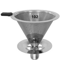 Filtro Coador De Café Aço Inox Reutilizável Sem Usar Papel Resistente Unitermi