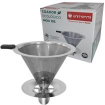 Filtro Coador De Café Aço Inox Tamanho 103 Reutilizável Sem Usar Papel Unitermi