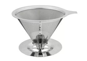 Filtro Coador De Café Em Aço Inox- Ecológico 4 Xícaras