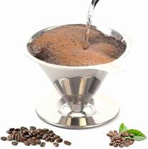 Filtro Coador de Café Inox Grande Lavável Reutilizável Sem Papel Cozinha Premium Filtro Coador de Café Inox Grande Lavável Reutilizável Sem Papel Cozinha Premium