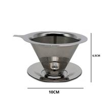 Filtro Coador De Café Inox Peneira Aço Reutilizável cozinha elegante