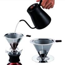 Filtro Coador De Café Inox Peneira Aço Reutilizável Fácil Limpar