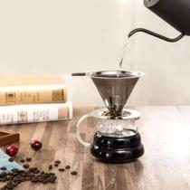 Filtro Coador De Café Permanente Sem Uso De Papel 102 Médio Aço Inox - UNY HOME