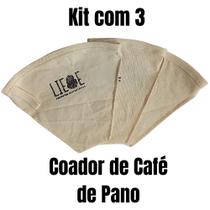 Filtro Coador de Pano para Café kit 3 unidades
