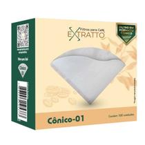 Filtro Cônico para Cafés Especiais 01 - 100 unidades compatível Hario V60-01