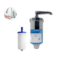 Filtro Copo Abs Cromado Com Refil Universal Para Torneira Cozinha Gourmet