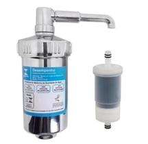 Filtro Copo Abs Cromado Com Refil Universal Para Torneira Cozinha Gourmet