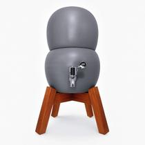 Filtro De Água Bebedouro Barro Purificador Colmeia Cinza 6l