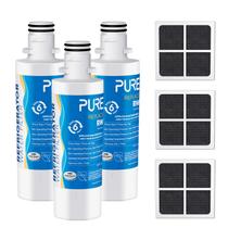 Filtro de água e ar para geladeira PUREPLUS RWF4700AC, pacote com 3
